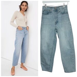 Madewell Balloon Jeans size 25 High Rise light wash made in USA